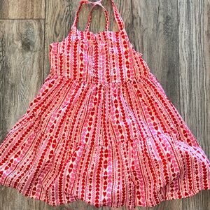 Pink and Red Heart Patterned Dress